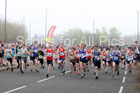 Boys and girls under-15s road race, 2019 Elswick Harirers Good Friday Road Relay, Newburn, Newcastle. Photo:  David T. Hewitson/Sports for All Pics